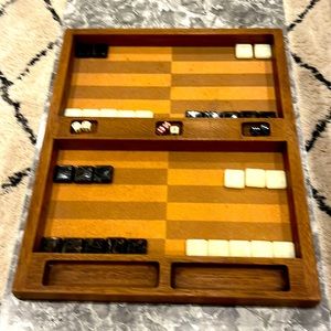 COPY - VINTAGE MID-CENTURY EXTRA LARGE TABLE BACKGAMMON SET